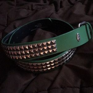 OTB Green Studded Belt